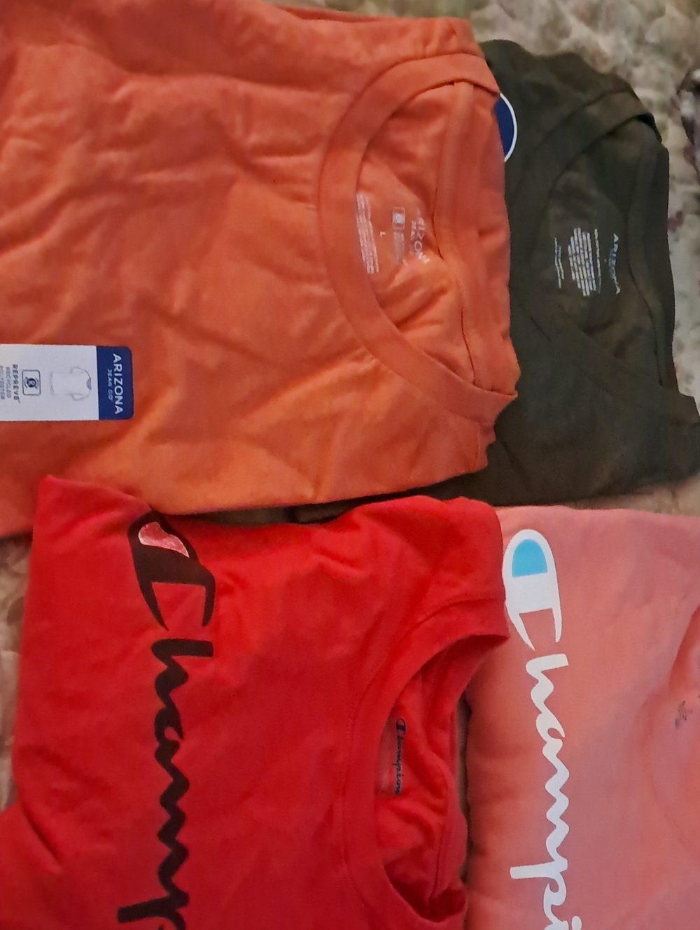 Lot Of four Mens Short Sleeve Champion And Arizona